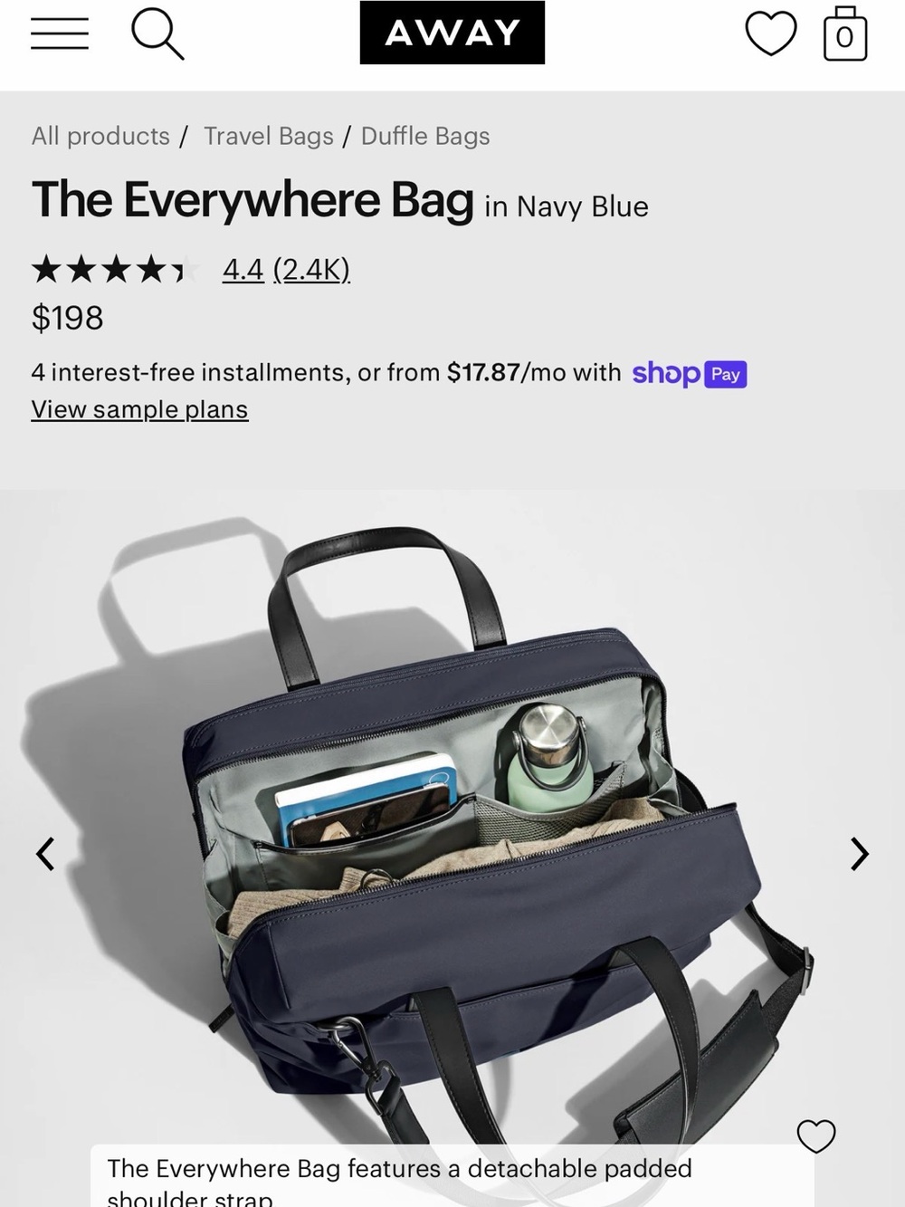 The Everywhere Bag - Navy Blue - Picture 3 of 12